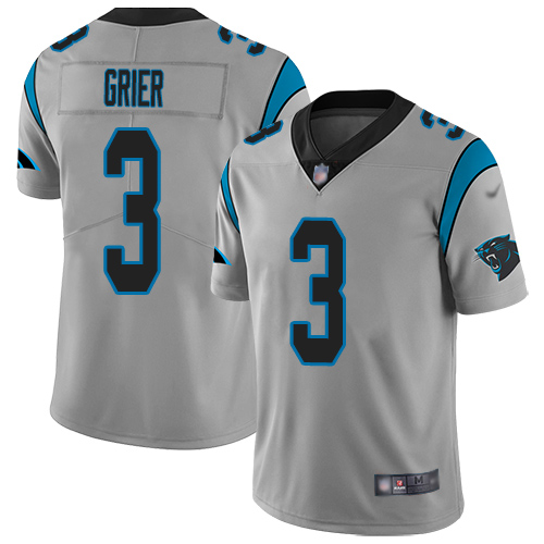 Carolina Panthers Limited Silver Youth Will Grier Jersey NFL Football #3 Inverted Legend->women nfl jersey->Women Jersey